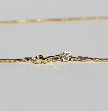 Schlangenkette 18 Karat vergoldet 1,2mm - Perla d'Oro