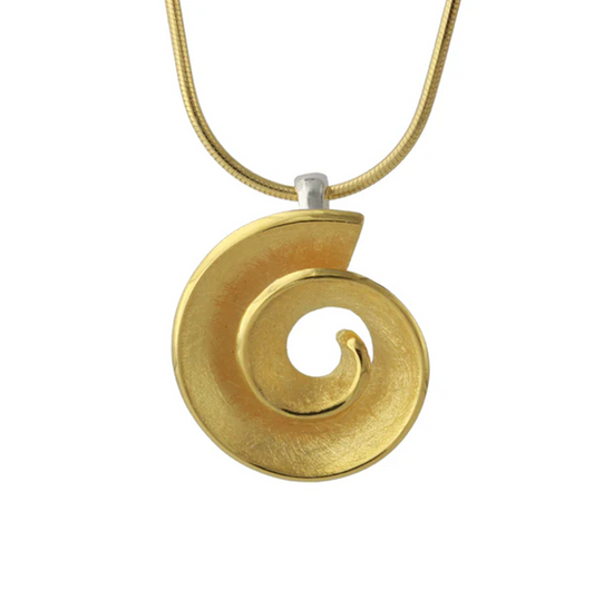 Silberanhänger Sinuosa, spiralförmiges Design, 18ct Gelbvergoldet auf 925er Silber