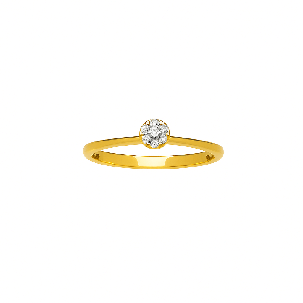 Eleganter Ring mit Diamanten 0,11 ct. von Colpo & Zilio – zeitlose Eleganz in Gelbgold mit Naturbrillant.