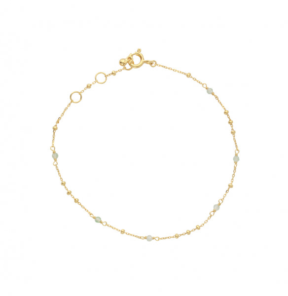 Silberarmband vergoldet mit Aventurin - Perla d'Oro