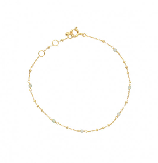 Silberarmband vergoldet mit Aventurin - Perla d'Oro