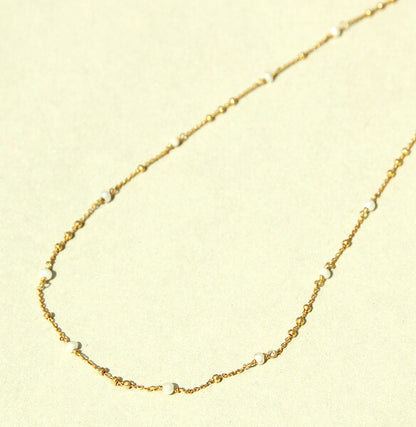 Silbercollier vergoldet mit Süßwasserzuchtperlen - Perla d'Oro