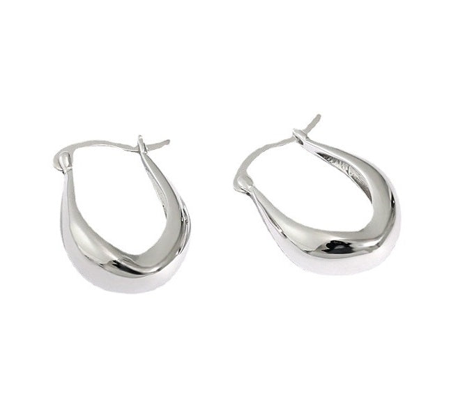 Creolen Ohrringe aus 925er Silber - Perla d'Oro