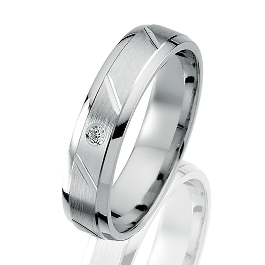 Damenring Mira aus 925er Silber, Zirkonia, abgerundete Form, dezenter Stein.