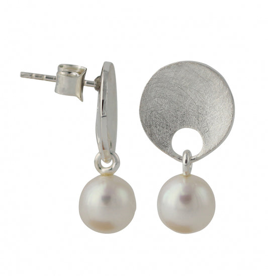 Silberohrstecker mit Süßwasserperlen 8mm - Perla d'Oro