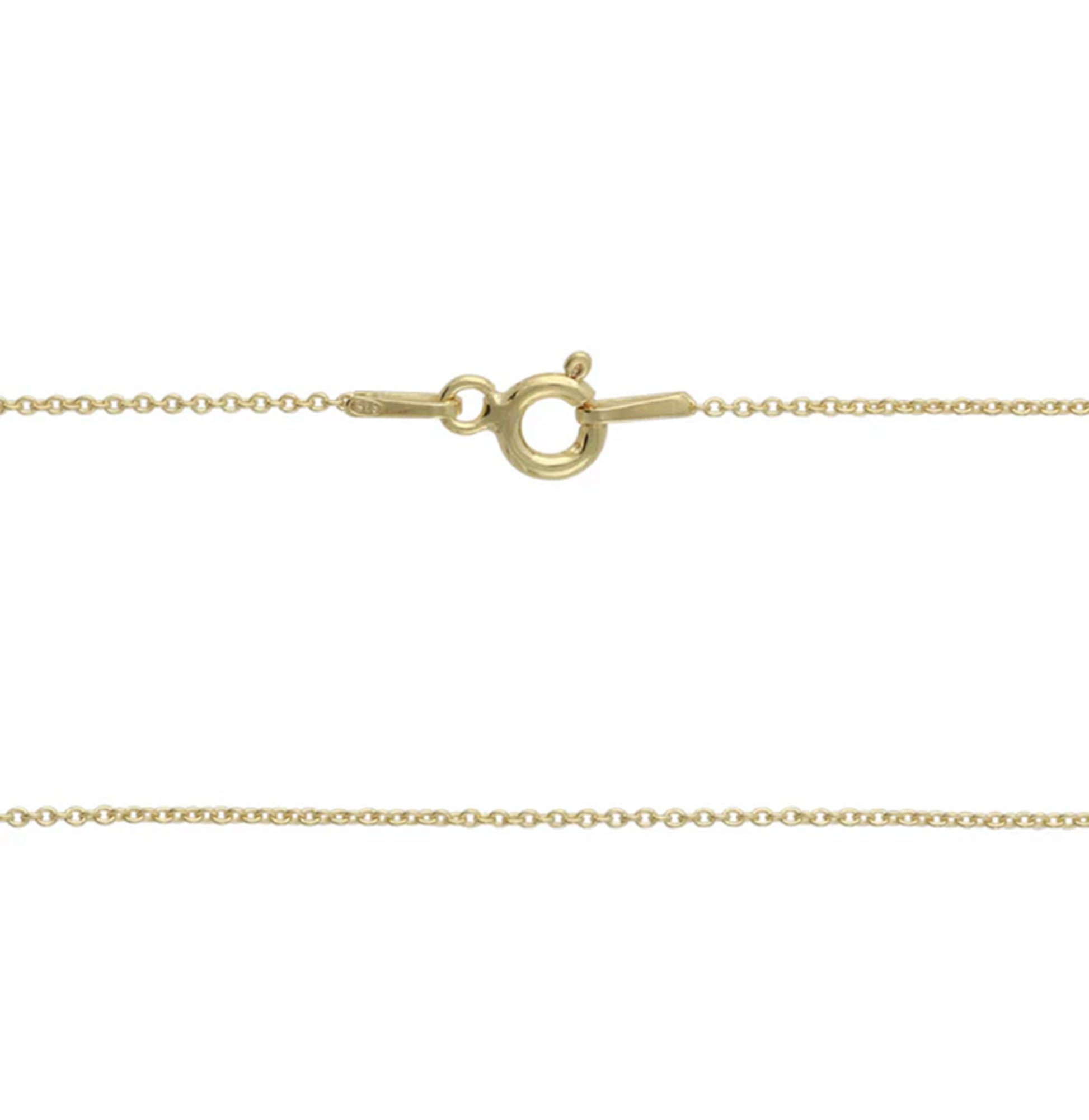 Halskette LYS aus 925 Silber, 18ct Gelbgold vergoldet – feine Unisex-Gliederkette mit Springringverschluss