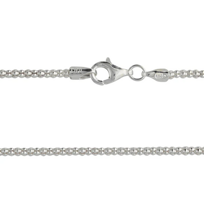 Halskette ORIA aus 925 Silber mit gleichmäßiger Kettenstruktur und Lobster-Verschluss – Unisex