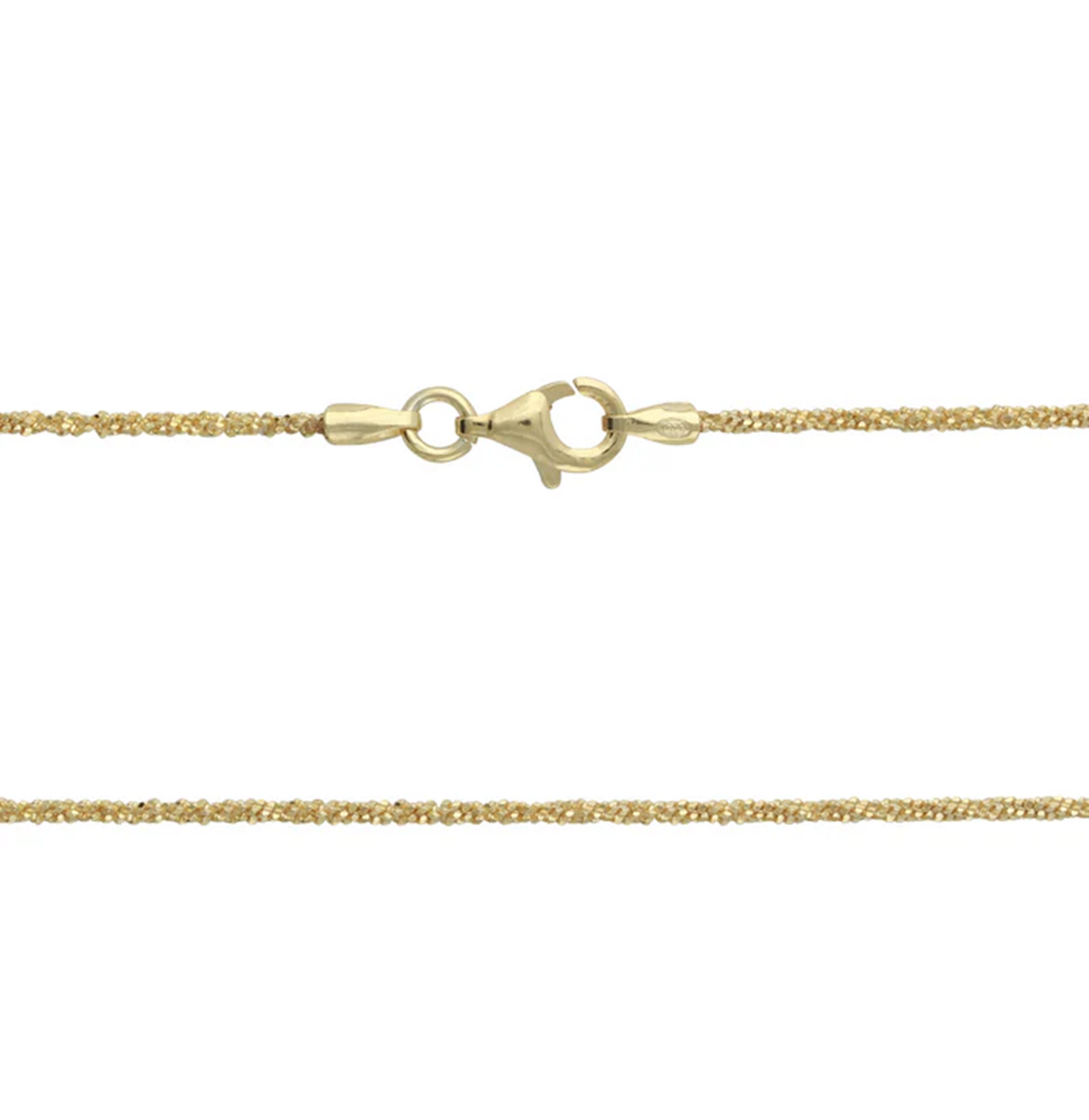 Halskette RIVA aus 925 Silber, 18ct Gelbgold, Unisex, feine Gliederkette mit Verschluss