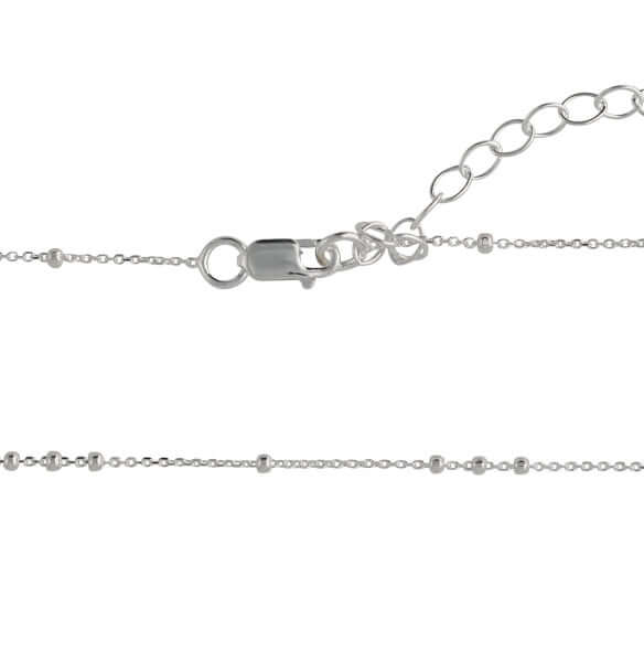 Ankerkette aus 925er Silber mit zarten Kugeln - Perla d'Oro