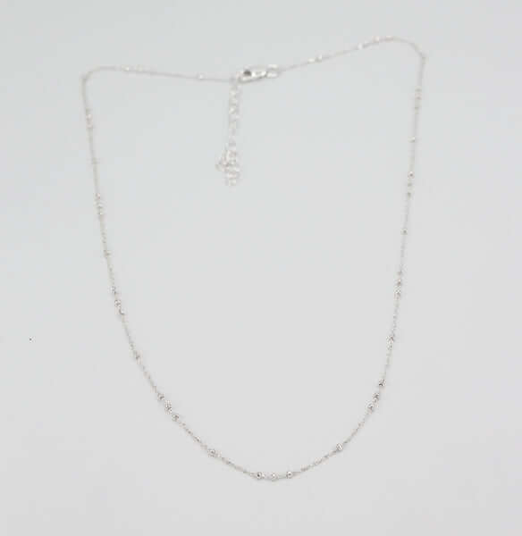 Ankerkette aus 925er Silber mit zarten Kugeln - Perla d'Oro