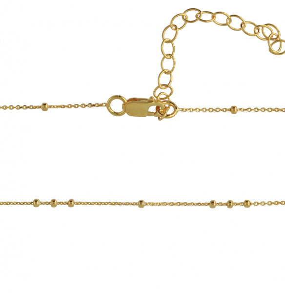 Vergoldete Ankerkette aus 925er Silber mit zarten Kugeln - Perla d'Oro