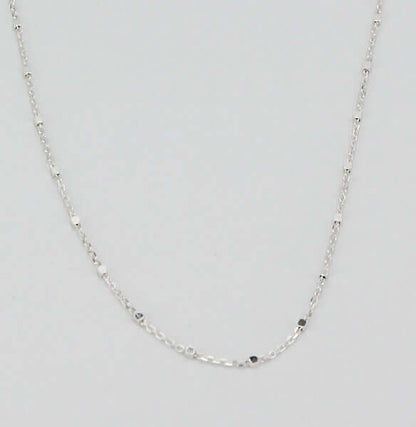 Ankerkette aus 925er Silber mit Silberwürfel - Perla d'Oro