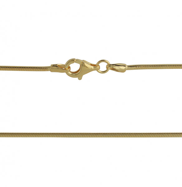 Schlangenkette 18 Karat vergoldet 1,2mm - Perla d'Oro