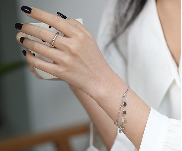 Koreanische geometrische Armband Silber - Perla d'Oro