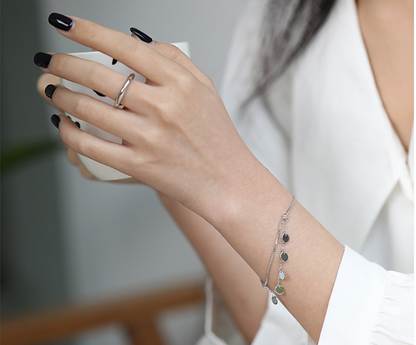 Koreanische geometrische Armband Silber - Perla d'Oro