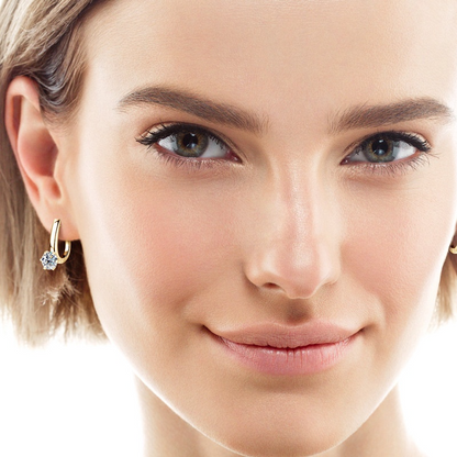 Moissanit-Ohrringe 1 ct – vergoldet auf 925er Silber - Perla d'Oro