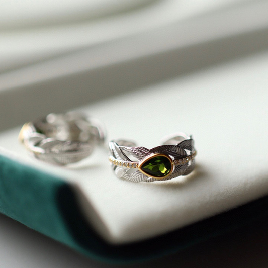 Diopsid Ring aus 925er Sterlingsilber - Perla d'Oro