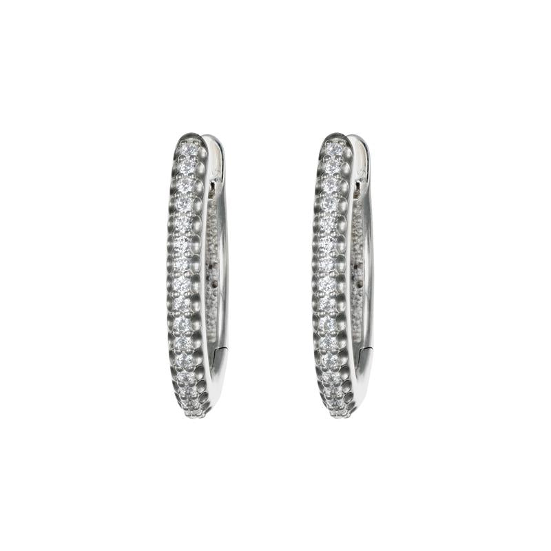 Creolen aus Weißgold mit Diamanten 0,49 ct. - Perla d'Oro