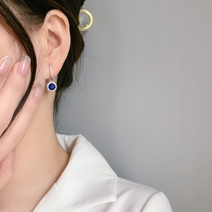 Elegante Saphir-Ohrringe aus 925 Silber - Perla d'Oro