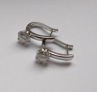 Moissanit-Ohrringe 1 ct – aus 925er Silber - Perla d'Oro