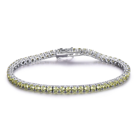 Peridot Tennis Armband 925 Sterlingsilber