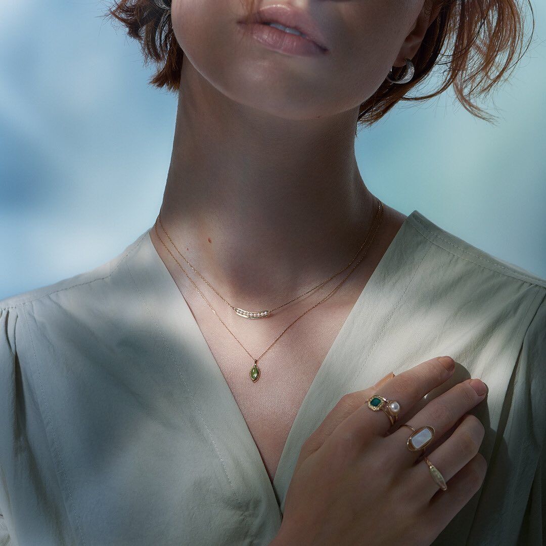 Peridot Vintage Halskette aus 925 Sterling Silber - Perla d'Oro