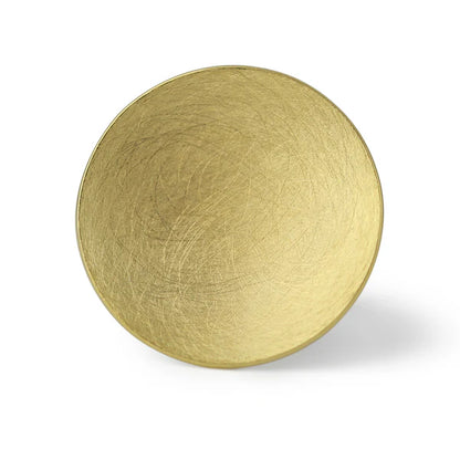 Silberring Solaro, 18ct vergoldet – runde, matte Oberfläche, moderne Eleganz.