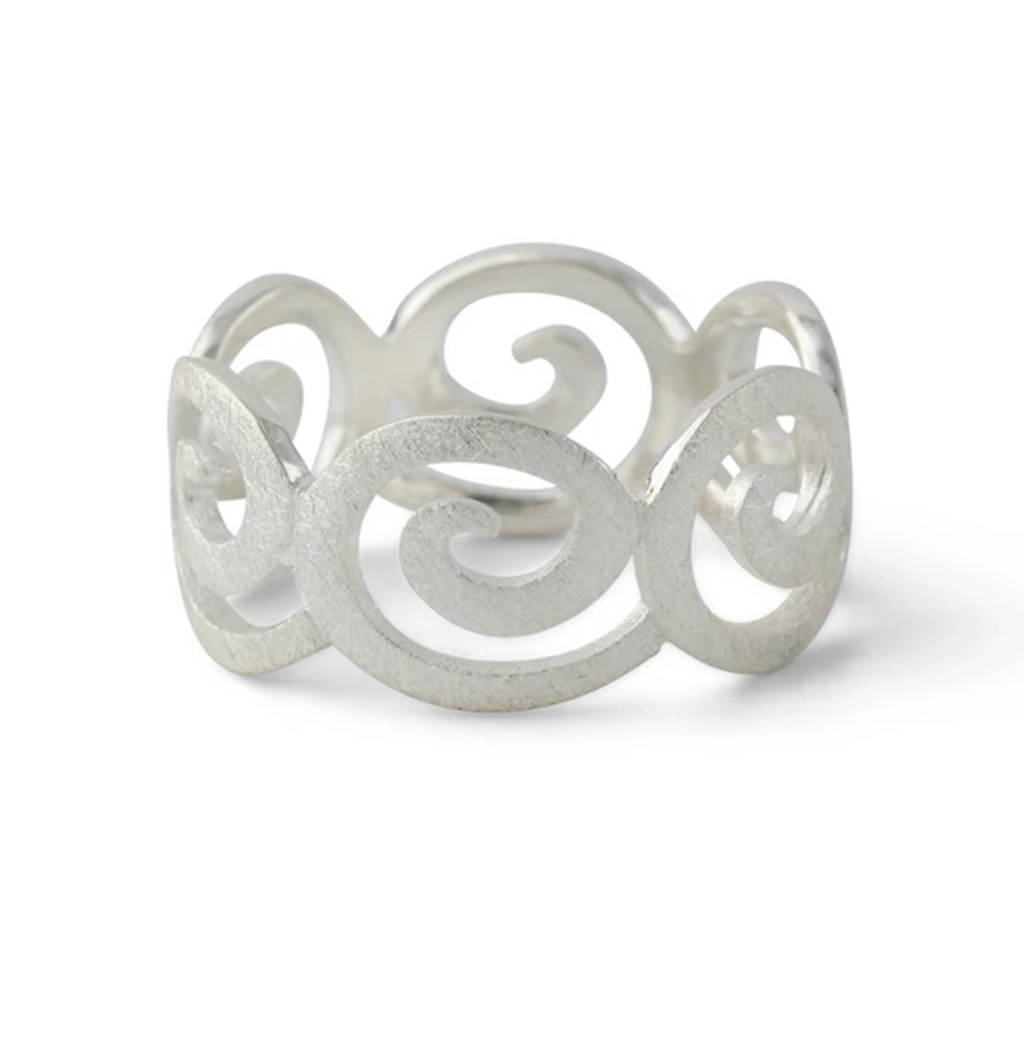Silberring Ventus mit offener, geschwungener Form und moderner Leichtigkeit aus 925er Silber.