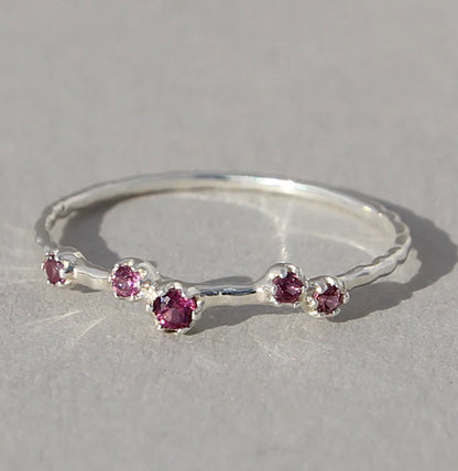 Silberring mit Rhodolith - Perla d'Oro