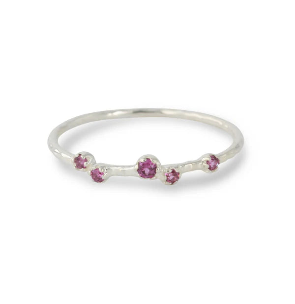 Silberring mit Rhodolith - Perla d'Oro