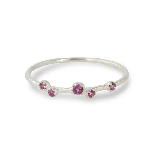 Silberring mit Rhodolith - Perla d'Oro