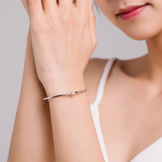 Silbernes Armband für Damen mit Zirkonia - Perla d'Oro