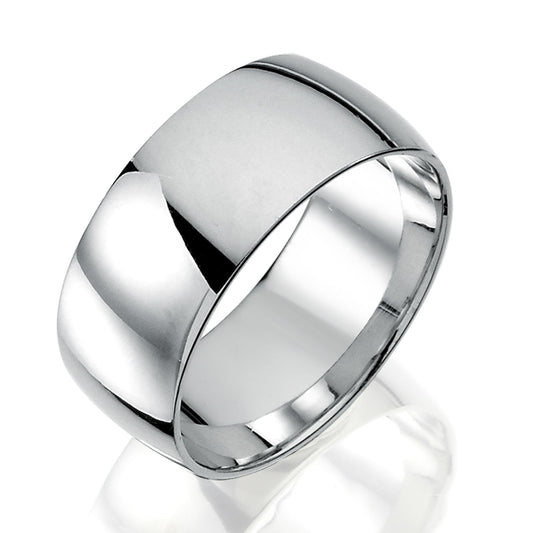 Silberring Pura - breiter, polierter Unisex-Ring aus 925 Silber, minimalistisches Design.