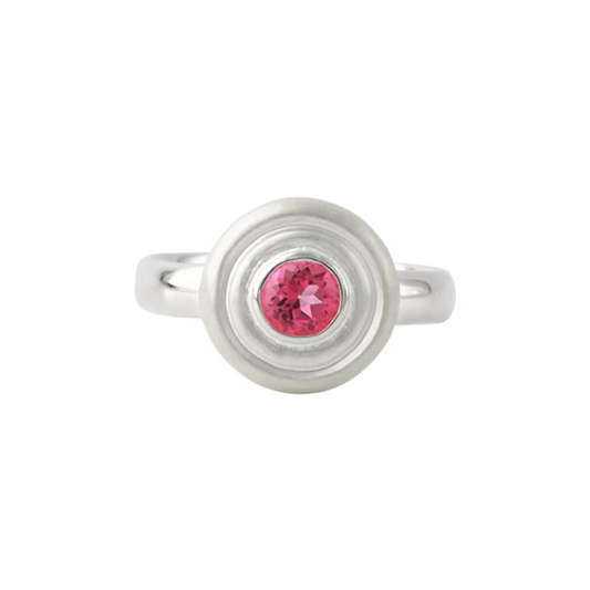 Silberring mit Pink Topas - weibliche Eleganz, moderne Klarheit, leuchtender Edelstein, ideal für Alltag und Anlass