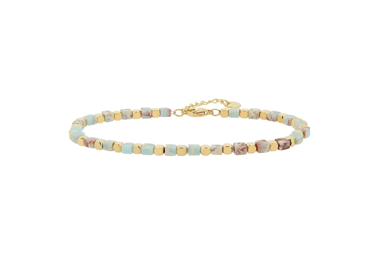 Damenarmband mit Calcit Edelsteine Gold - Perla d'Oro