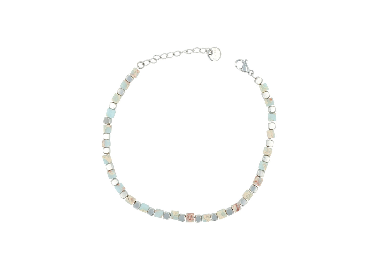 Damenarmband mit Calcit Edelsteine Silver - Perla d'Oro