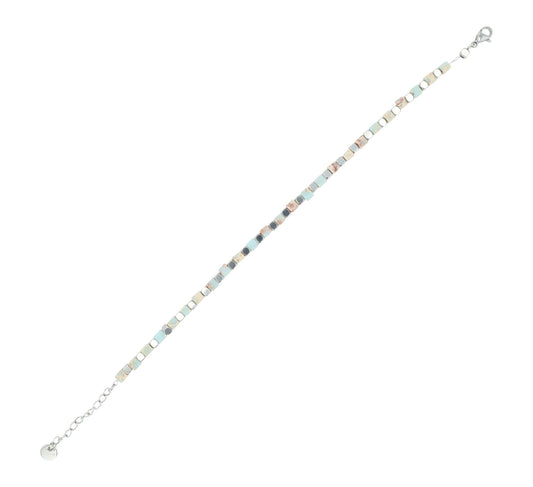 Damenarmband mit Calcit Edelsteine Silver - Perla d'Oro