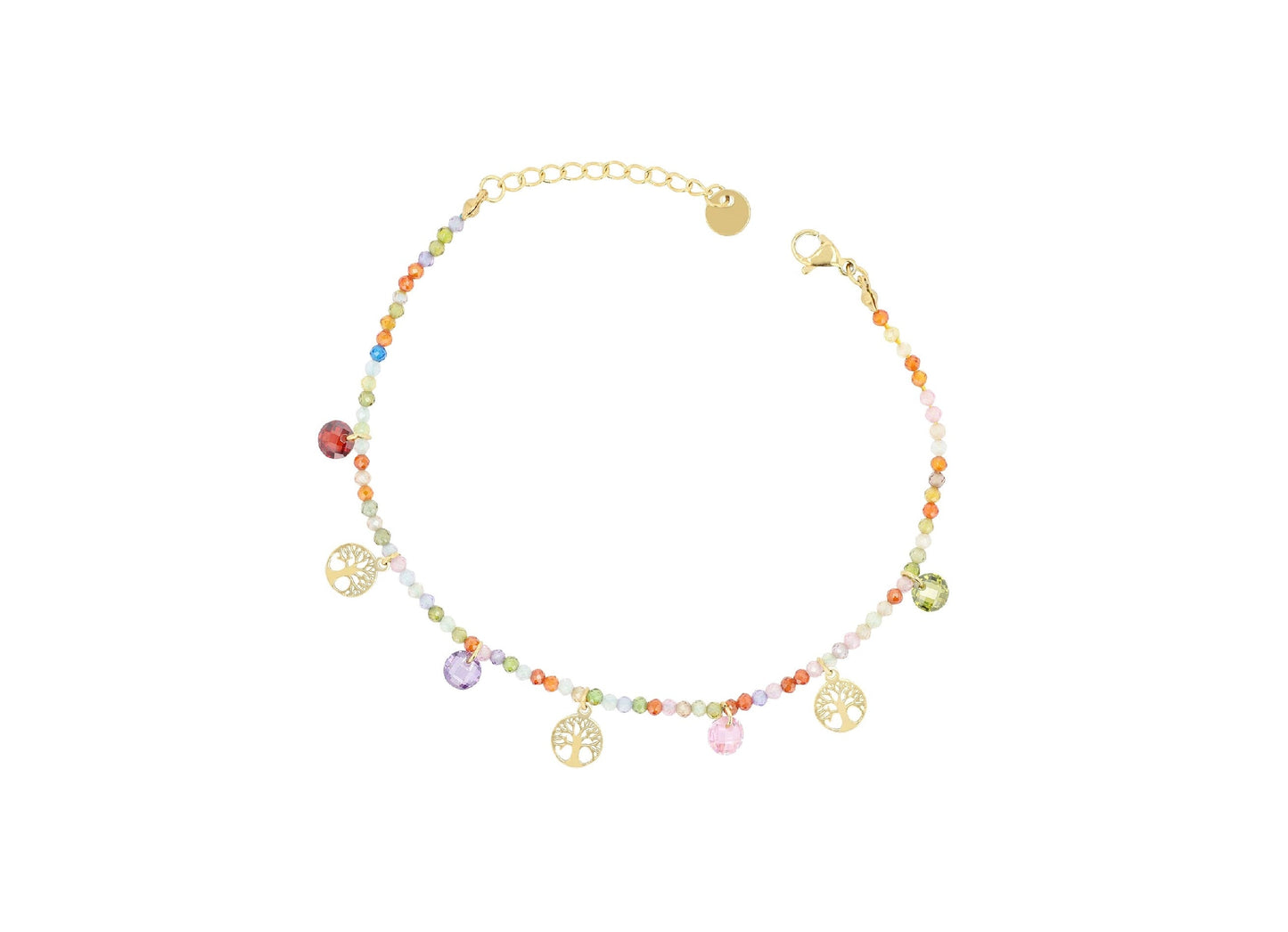 Damenarmband mit Lebensbaumanhänger Gold - Perla d'Oro