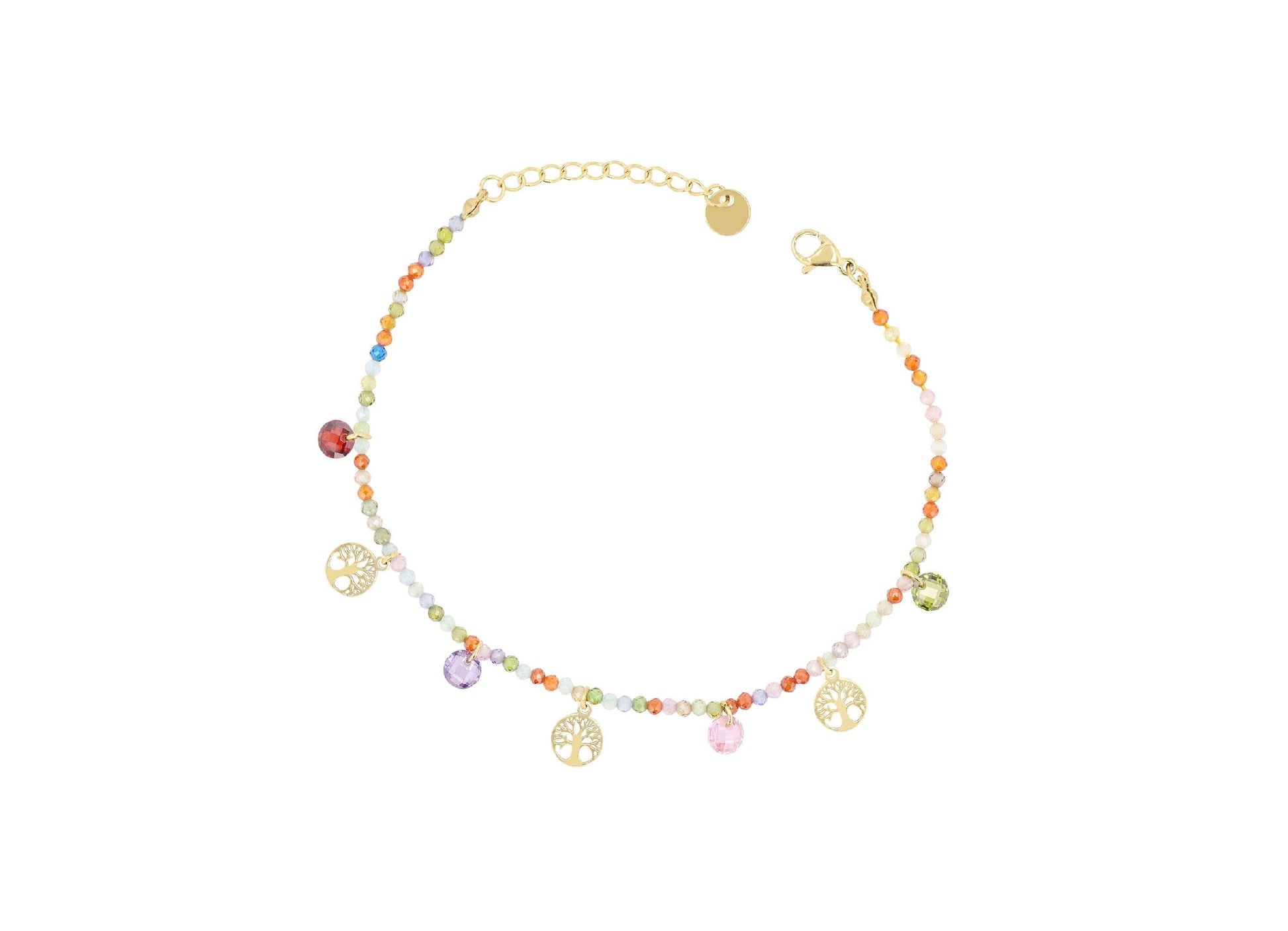 Damenarmband mit Lebensbaumanhänger Gold - Perla d'Oro