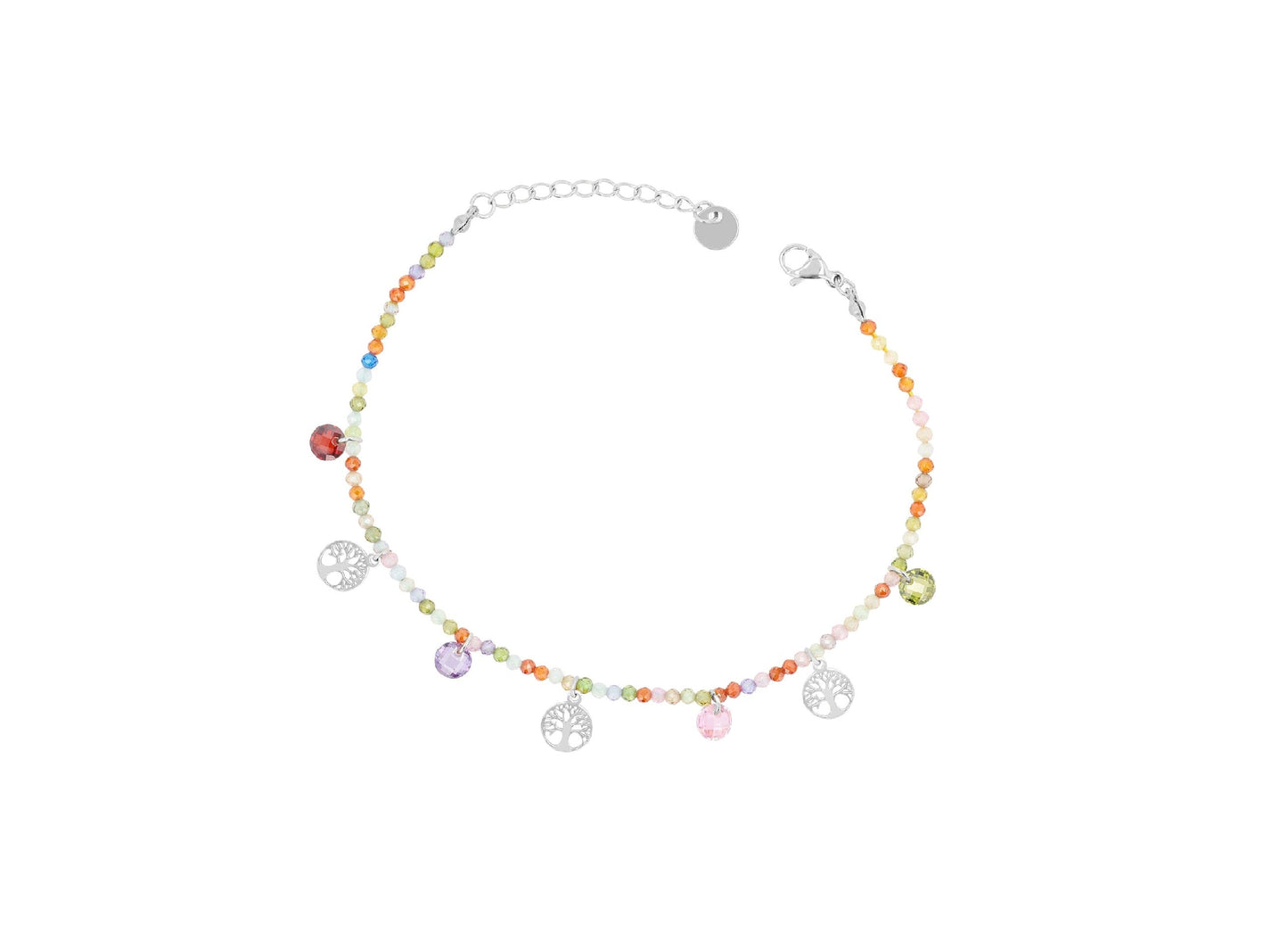 Damenarmband mit Lebensbaumanhänger Silber - Perla d'Oro