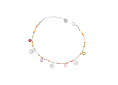 Damenarmband mit Lebensbaumanhänger Silber - Perla d'Oro