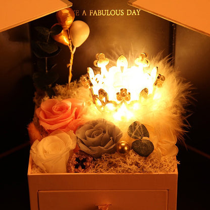 Ewige Blumen Geschenkbox - Perla d'Oro