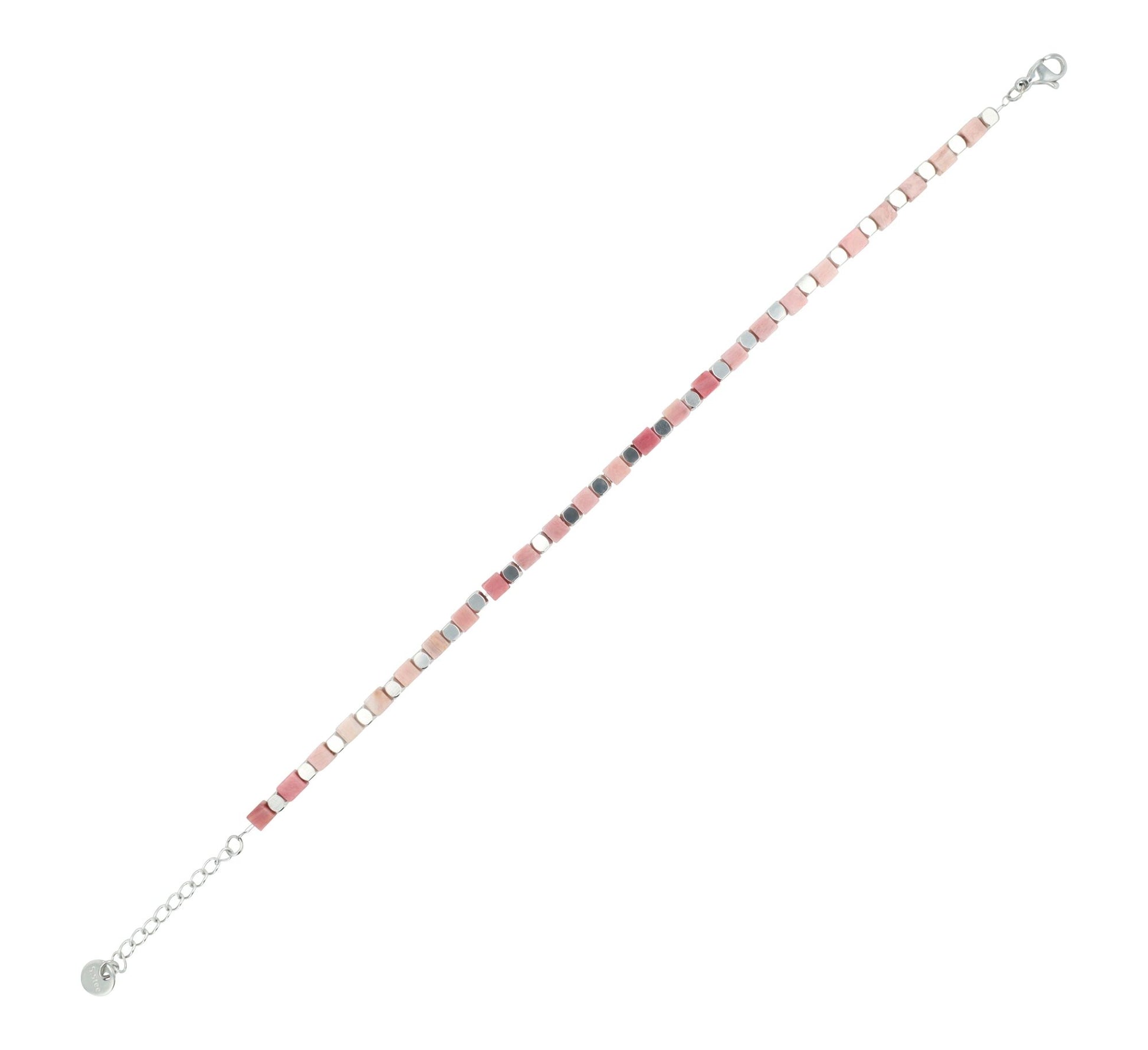 Edelsteinarmband Rot Aventurin – Silver - Perla d'Oro