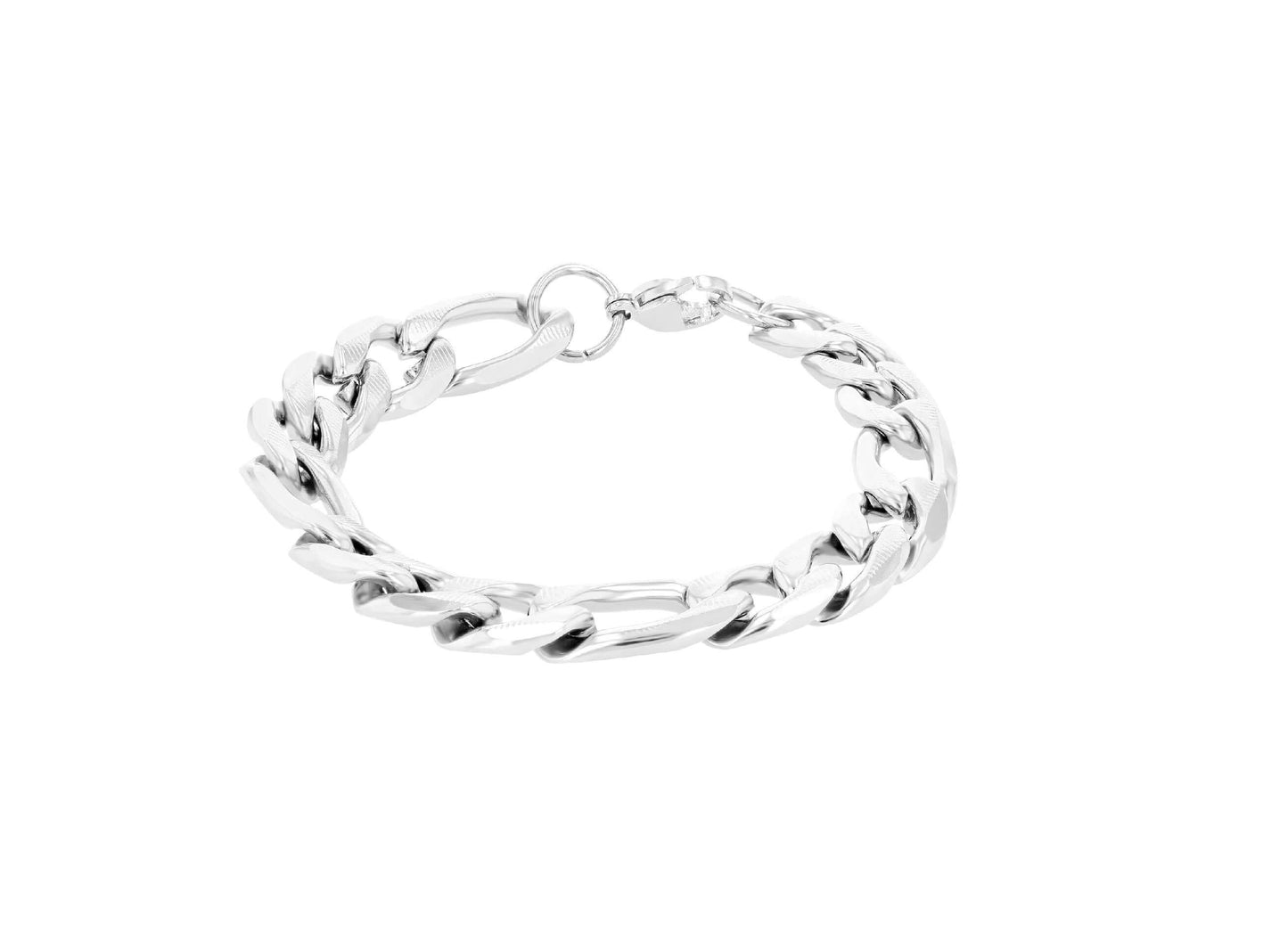 Versilbertes Figaro Armband aus Edelstahl - Perla d'Oro