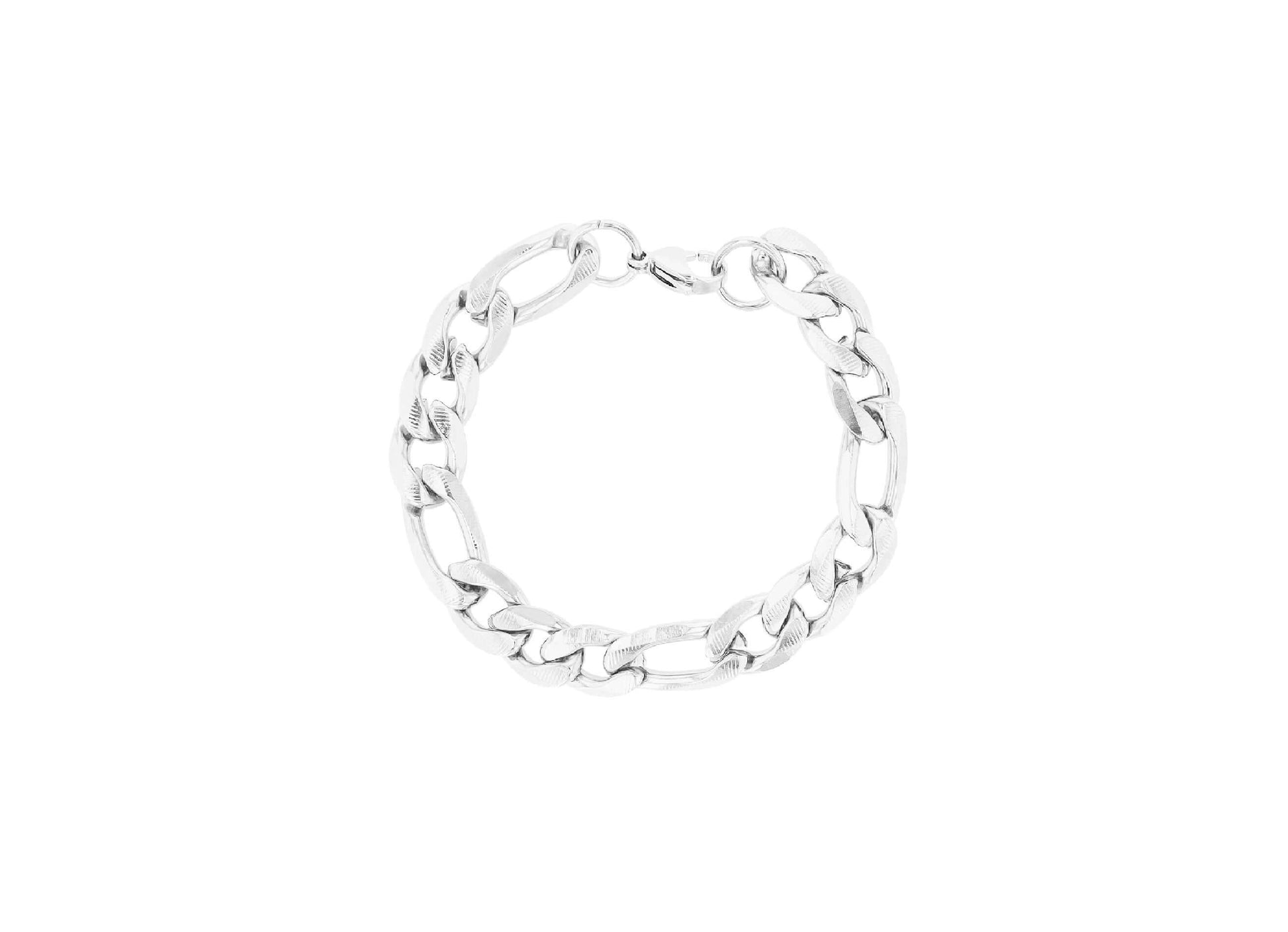 Versilbertes Figaro Armband aus Edelstahl - Perla d'Oro