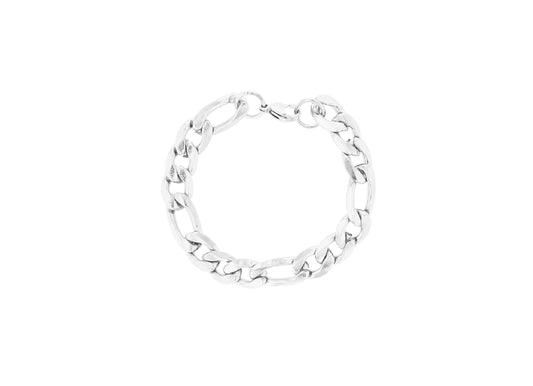 Versilbertes Figaro Armband aus Edelstahl - Perla d'Oro