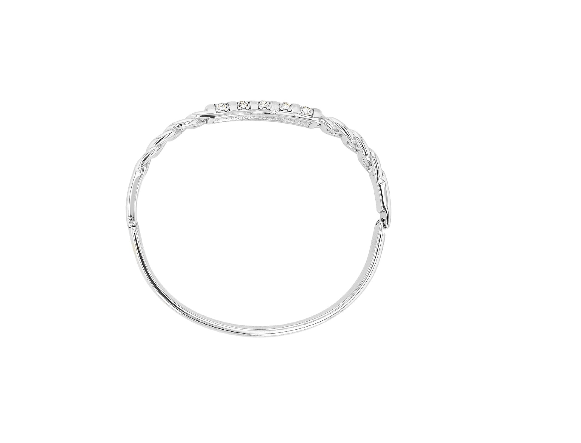 Spangenarmband Silber mit Similibesatz - Perla d'Oro