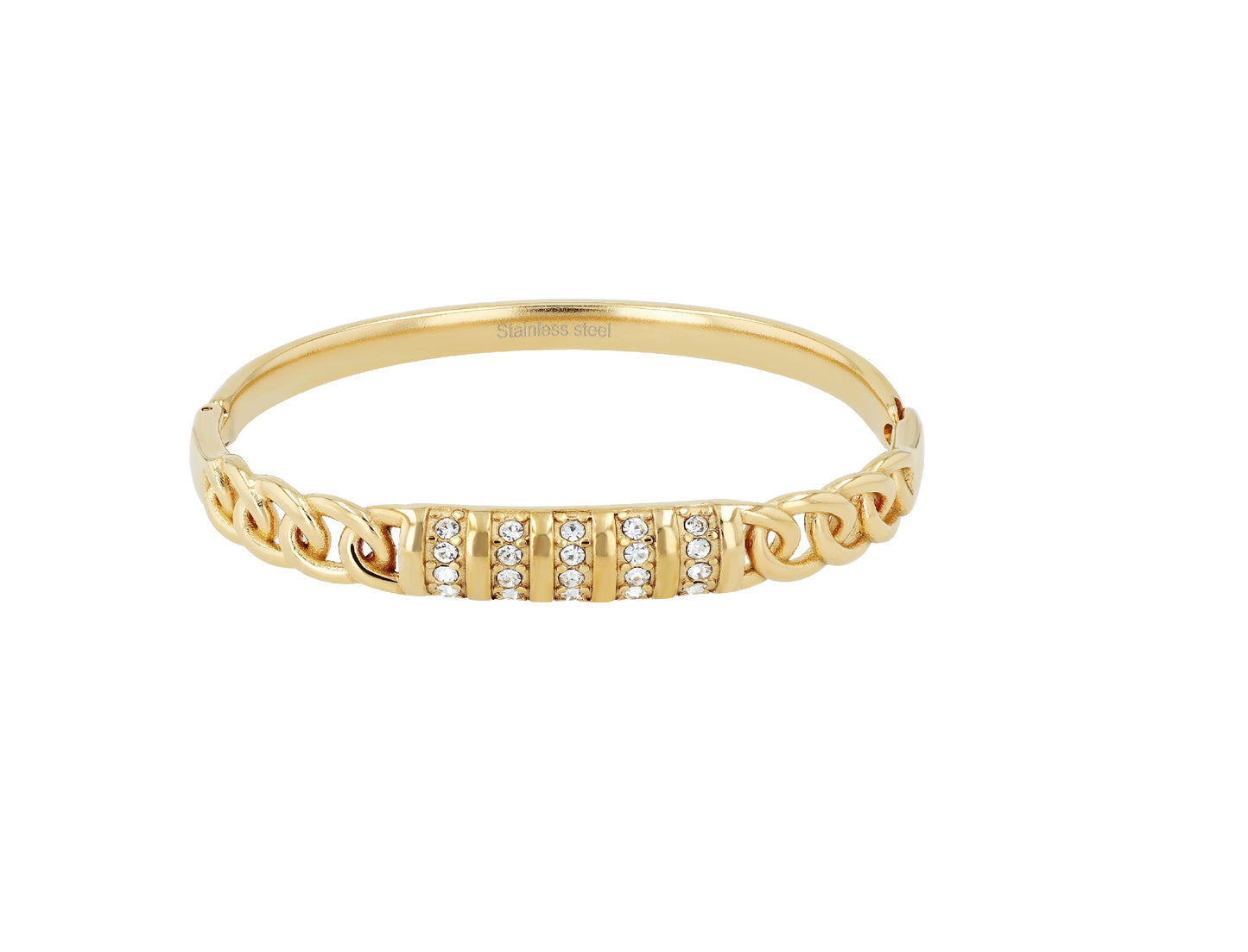 Spangenarmband Gold mit Similibesatz - Perla d'Oro