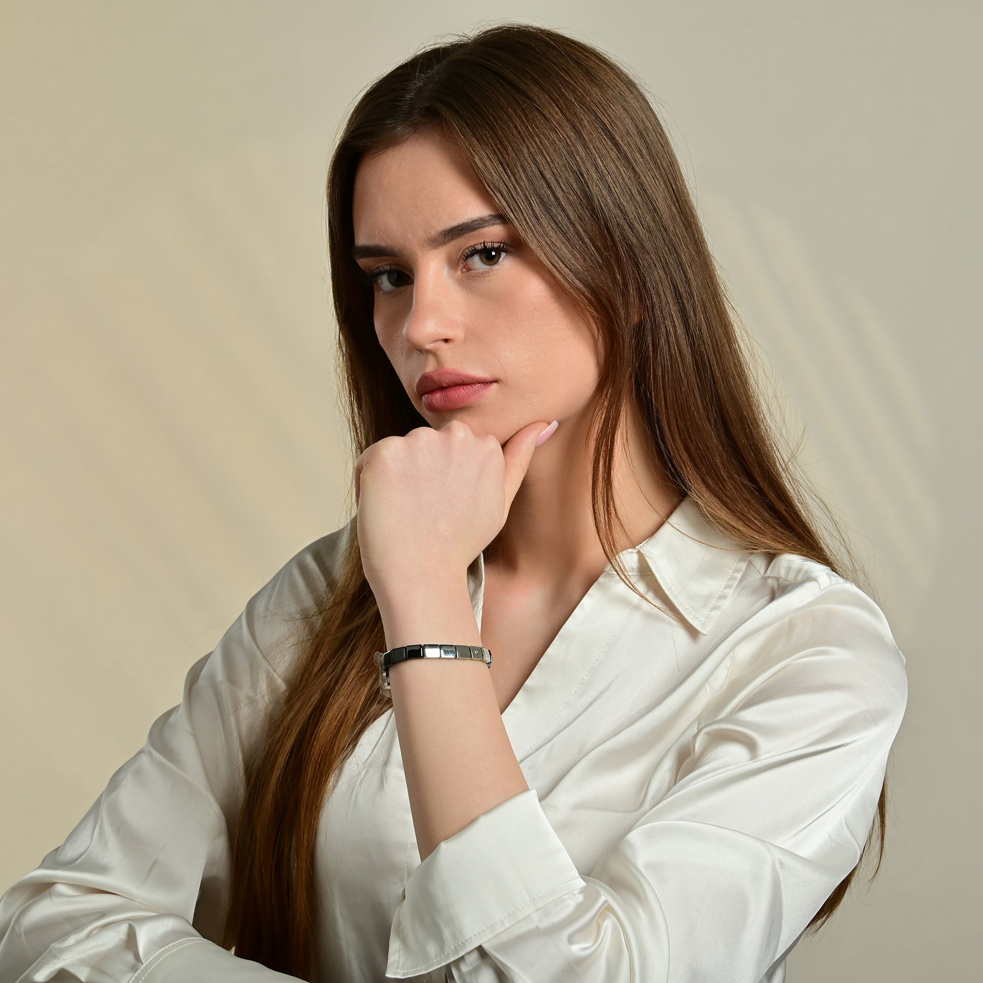 Keramik-Armband für Damen Schwarz - Perla d'Oro