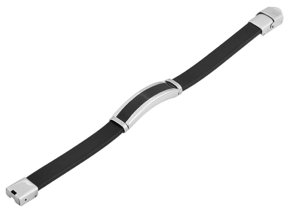 Lederarmband Imperium Black - Perla d'Oro